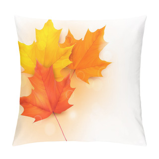 Personality Autumn Background With Leaves Pillow Covers