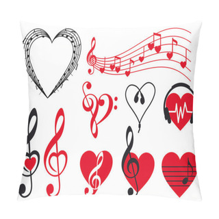 Personality  Music Hearts, Vector Pillow Covers