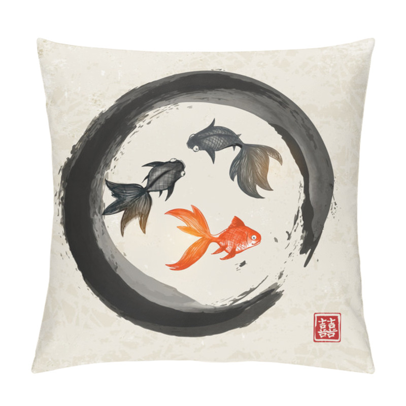 Personality  Three Little Goldfishes Pillow Covers