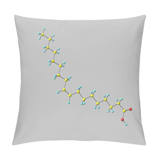 Personality  Oleic Acid Molecule Isolated On Grey Pillow Covers