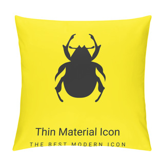 Personality  Beetle Shape Minimal Bright Yellow Material Icon Pillow Covers
