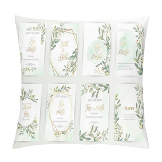 Personality  Watercolor Wedding Set. Eps10 Pillow Covers
