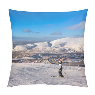 Personality  Kirovsk (Murmansk), Russia - 02 13 2019: A View Of The Russian Town Of Kirovsk From The Top Of The Hibiny's Mountains, Seat Of The Highest Ski Resort In The World Above The Arctic Circle Pillow Covers