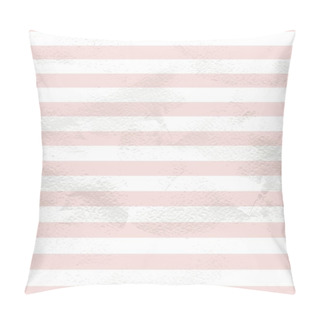 Personality  Pink Seamless Vintage Pattern Of  White Horizontal Strips On Gra Pillow Covers
