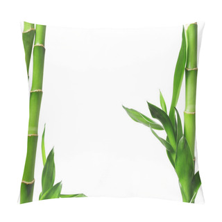 Personality  Green Bamboo Background Pillow Covers