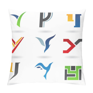 Personality  Abstract Icons For Letter Y Pillow Covers