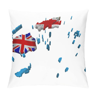 Personality  Flag And Map Of Fiji Pillow Covers