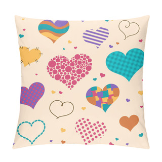Personality  Colorful Hearts Pillow Covers