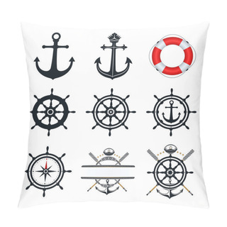 Personality  Nautical Icon Set Pillow Covers