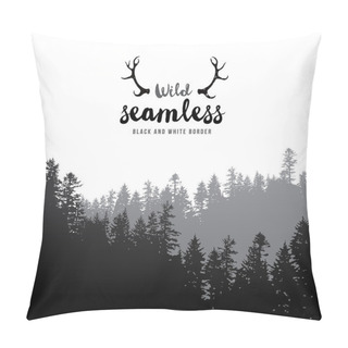 Personality  Seamless Coniferous Forest Border Pillow Covers