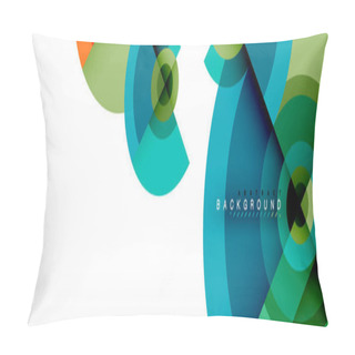 Personality  Minimal Geometric Circles And Triangles Abstract Background, Techno Modern Design, Poster Template Pillow Covers