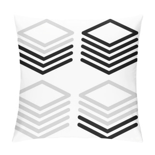 Personality  Progress, Steps, Phase Indicators Pillow Covers
