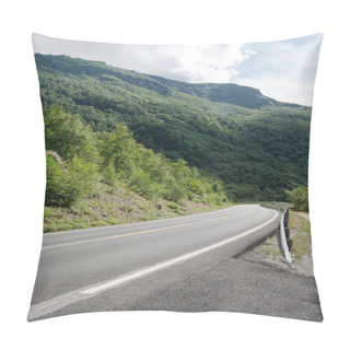 Personality  Empty Asphalt Road And Beautiful Mountains Covered With Green Vegetation, Aurlandsfjord, Flam (Aurlandsfjorden), Norway Pillow Covers