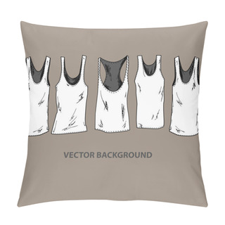 Personality  Vector Illustration Of Grunge T-shirts. Pillow Covers