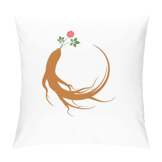 Personality  Ginseng Vector Icon Illustration Pillow Covers