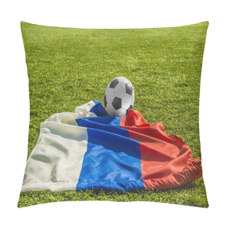 Personality   Flag Of Russian Federation And  Ball. Pillow Covers