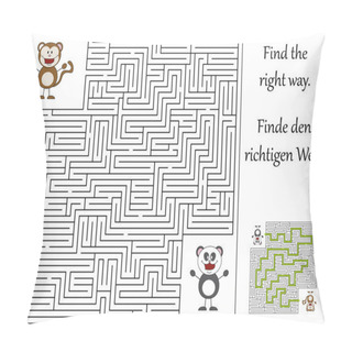 Personality  Find The Right Way Through The Maze Pillow Covers