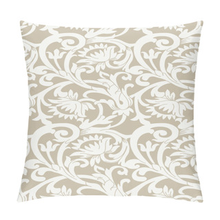 Personality  Seamless Floral Background With Swirls And Flowers  Pillow Covers