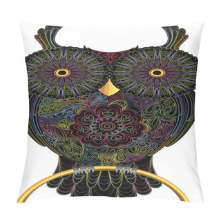 Personality  Owl, Color Contour Pillow Covers