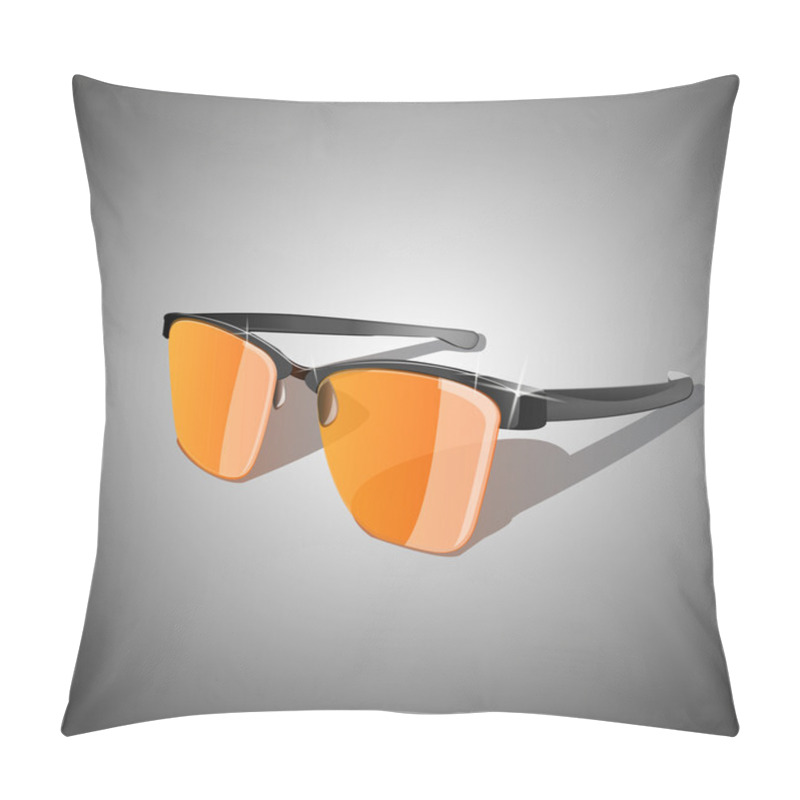 Personality  Vector illustration of yellow sun glasses pillow covers