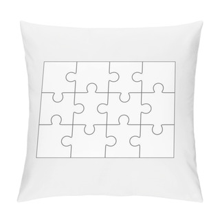 Personality  Jigsaw Puzzle Blank Template 4x3, Twelve Pieces Pillow Covers