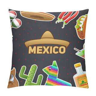Personality  Mexican Symbols Illustration Pillow Covers
