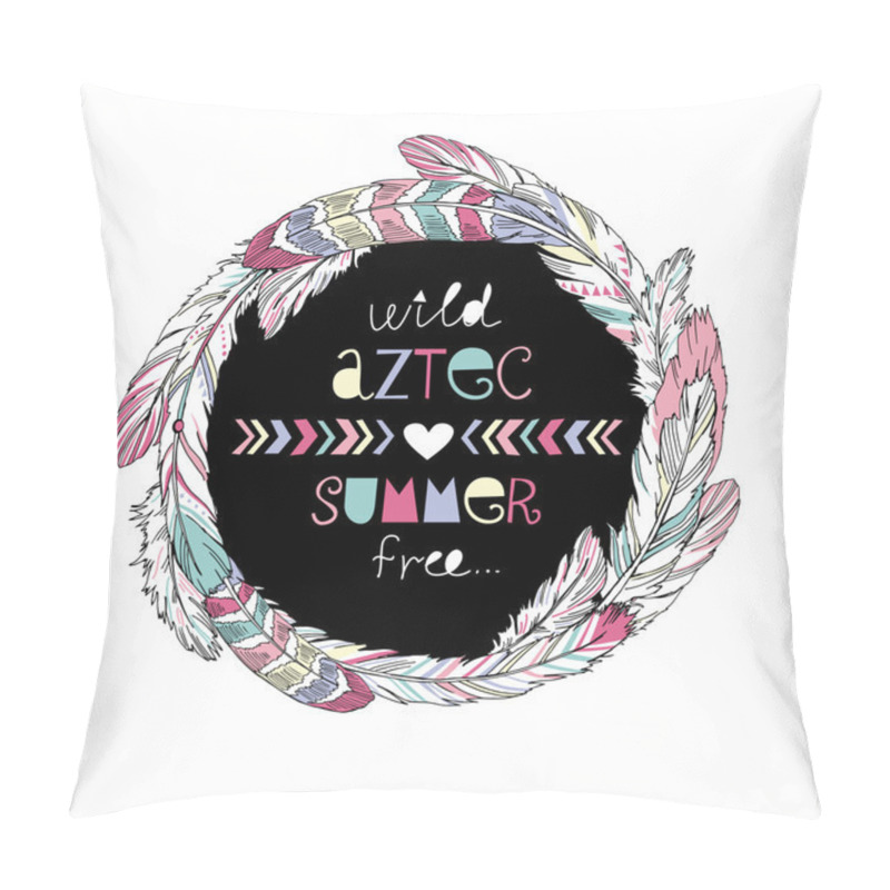 Personality  aztec summer lettering pillow covers