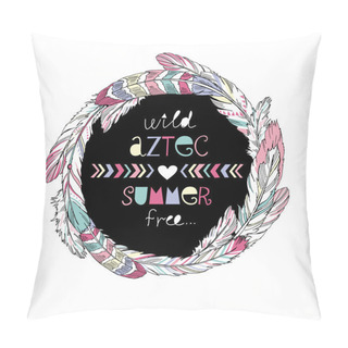 Personality  Aztec Summer Lettering Pillow Covers