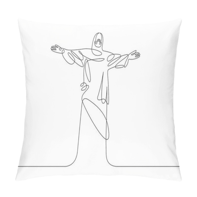 Personality  Jesus one line pillow covers