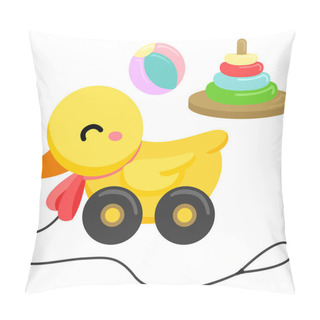 Personality  Cute Colorful Kids Toys Learning Cartoon Illustration Vector Clipart Sticker Pillow Covers