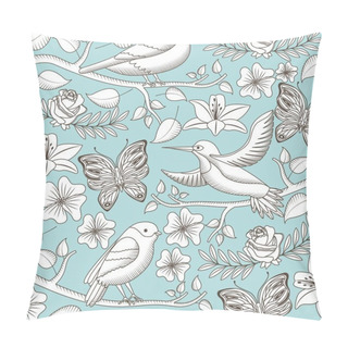 Personality  Vintage Romantic Pattern Birds Pillow Covers