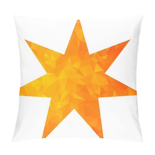 Personality  Gold Triangle Star Seven Pointed Pillow Covers
