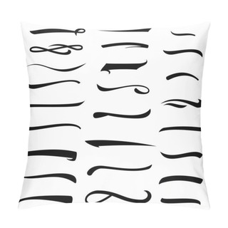 Personality  Set Of Hand Lettering Underlines Lines Isolated On White. Stroke, Line, Marker. Typographic Design. Vintage Elements For Housewarming Posters, Greeting Cards, Home Decorations. Vector Illustration Pillow Covers