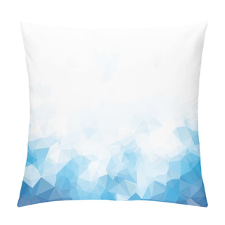 Personality  Background Abstract Triangle Geometry Pattern Blue Blank Page Pillow Covers