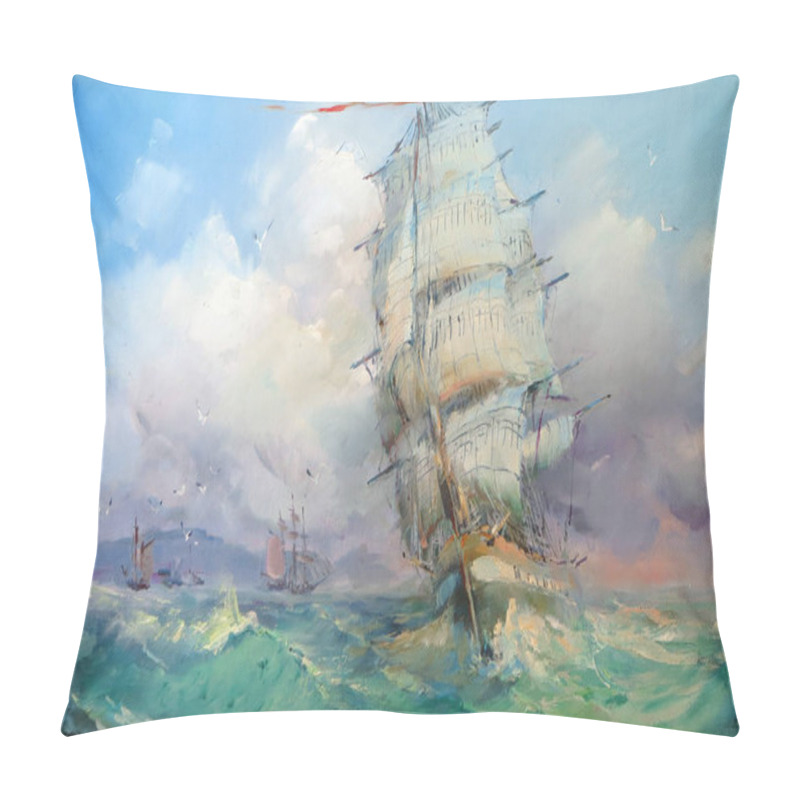 Personality         Great Sailer. Made In The Classical Manner Of Oil Painting.                         Pillow Covers