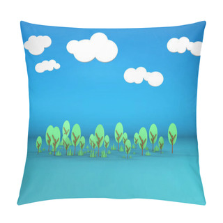 Personality  Simple Nature Landscape As 3D Illustration Render Pillow Covers