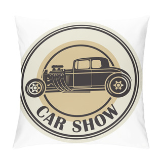 Personality  Abstract Stamp With Car Shape Pillow Covers