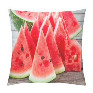 Personality  Slices Of Fresh Juicy Organic Watermelon Pillow Covers
