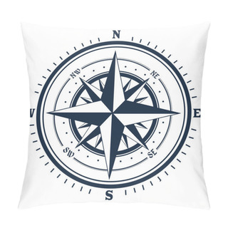 Personality  Compass Icon On White Background Pillow Covers