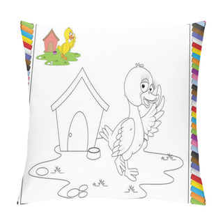 Personality  Coloring Duck Animal Cartoon For Kids Pillow Covers