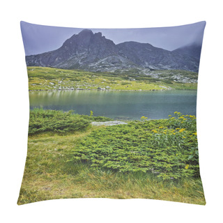 Personality  Amazing Panorama Of The Twin Lake, The Seven Rila Lakes Pillow Covers