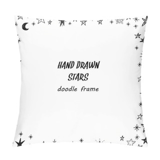 Personality  Hand Drawn Doodle Stars Frame Pillow Covers