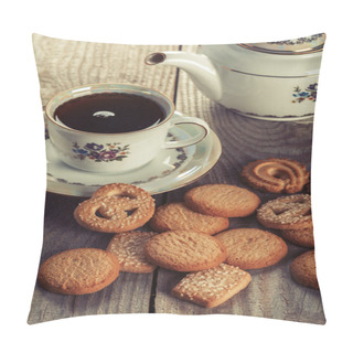 Personality  Tea With Danish Butter Cookies Pillow Covers