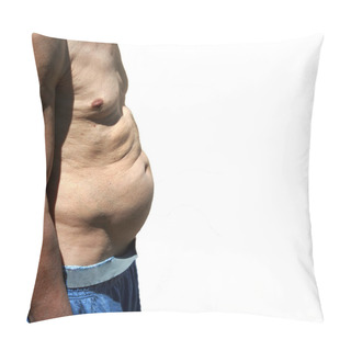 Personality  Large Belly In A Man's Profile Pillow Covers