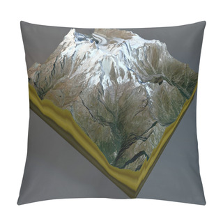 Personality  Monte Rosa, Satellite View Pillow Covers