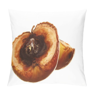 Personality  Rotten Apple Halves Isolated. Food Waste. Pillow Covers