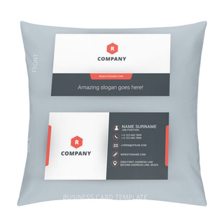 Personality  Vector Modern Creative And Clean Business Card Template Pillow Covers
