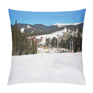 Personality  Ski Track Of Bukovel Resort, Carpathian Mountains, Ukraine Pillow Covers