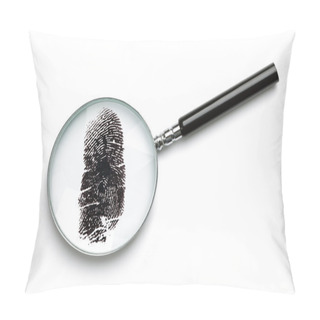 Personality  Magnifying Glass Examining Fingerprint Pillow Covers