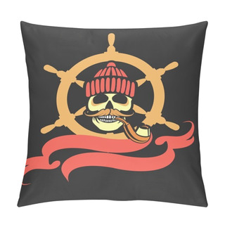 Personality  Marine Emblem Skull Pillow Covers